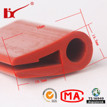 Tira de alta temperatura colorida del sello de goma del silicón para la puerta del horno